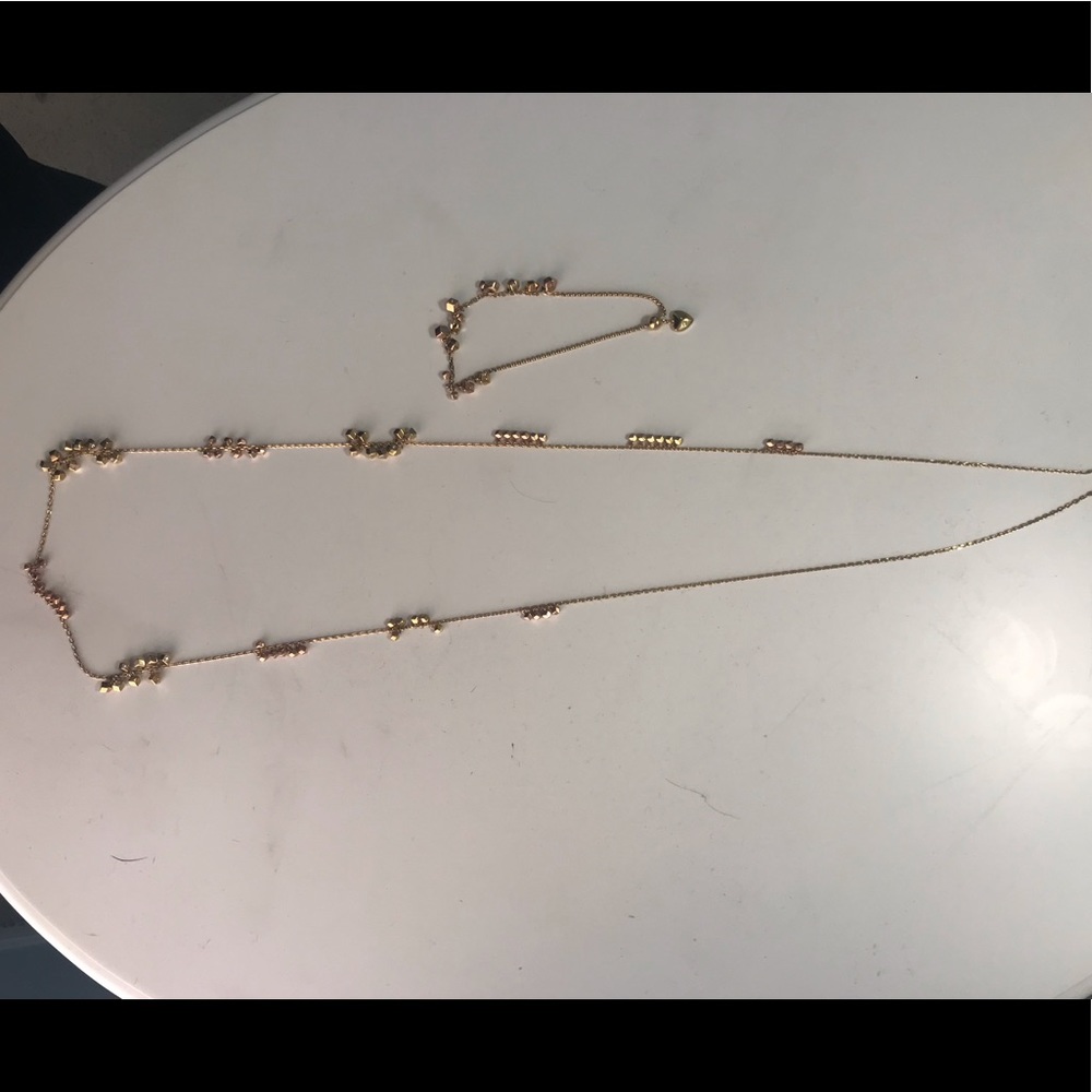 Michael Kors long necklace and bracelet set